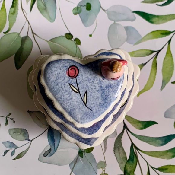 3/$45 ⭐️ RUSS Stacking Heart Boxes Porcelain Pink Trinket Holder (NEW) - Picture 2 of 9